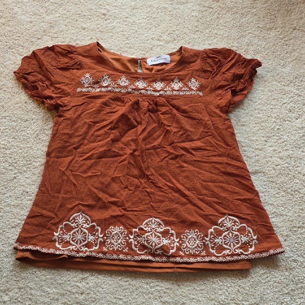 Autumnal Embroidered Blouse